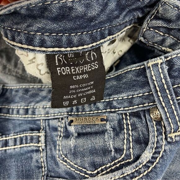 Express Rerock Low Rise Cropped Skinny Jeans - 2 - Picture 10 of 12